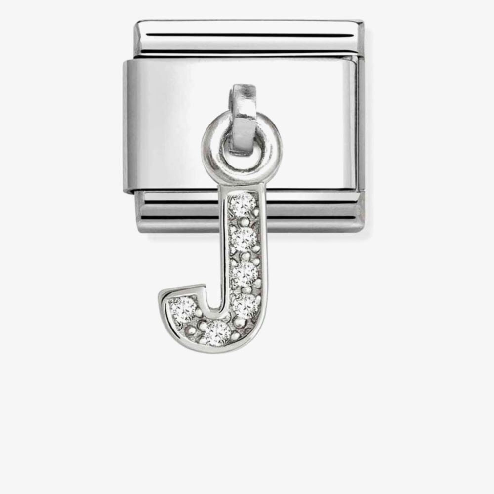 Nomination Silver CZ Letter Pendant Composable Link