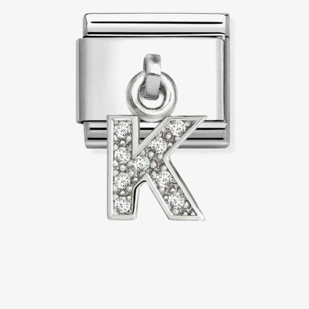 Nomination Silver CZ Letter Pendant Composable Link