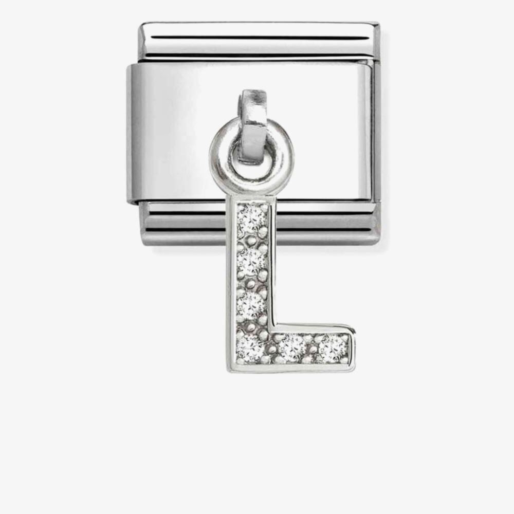Nomination Silver CZ Letter Pendant Composable Link