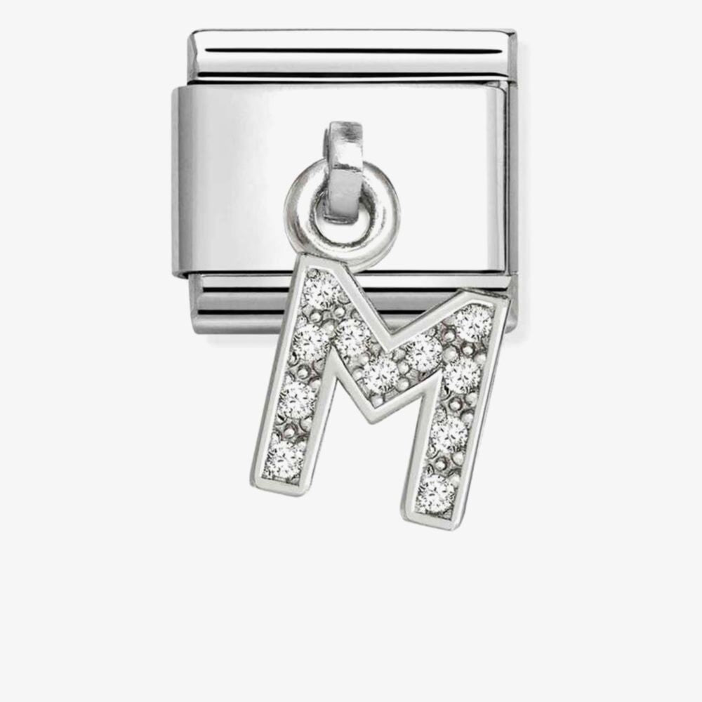 Nomination Silver CZ Letter Pendant Composable Link
