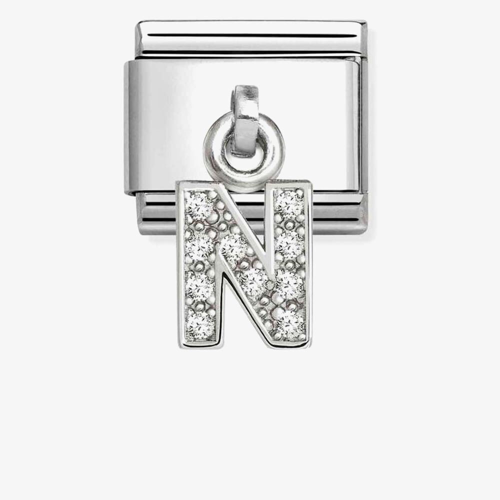 Nomination Silver CZ Letter Pendant Composable Link