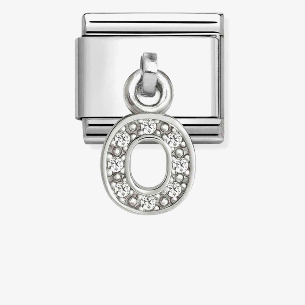 Nomination Silver CZ Letter Pendant Composable Link