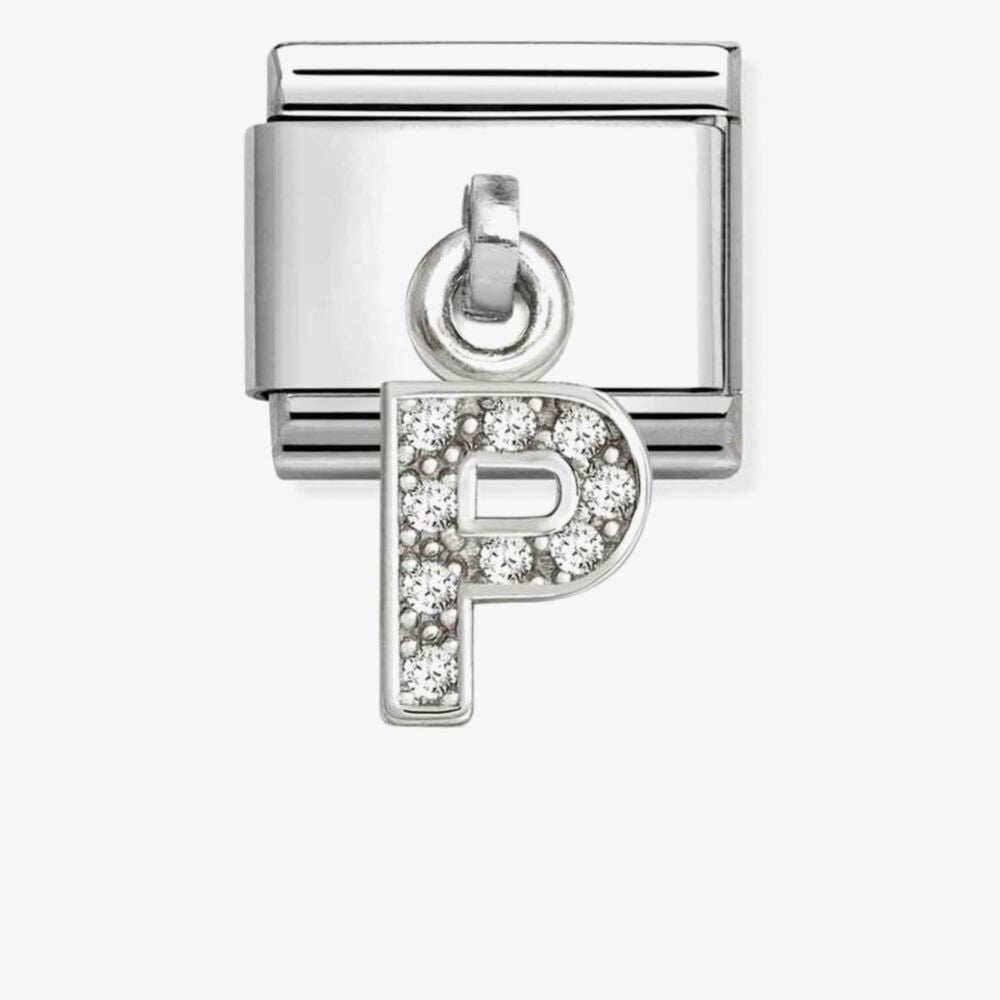 Nomination Silver CZ Letter Pendant Composable Link