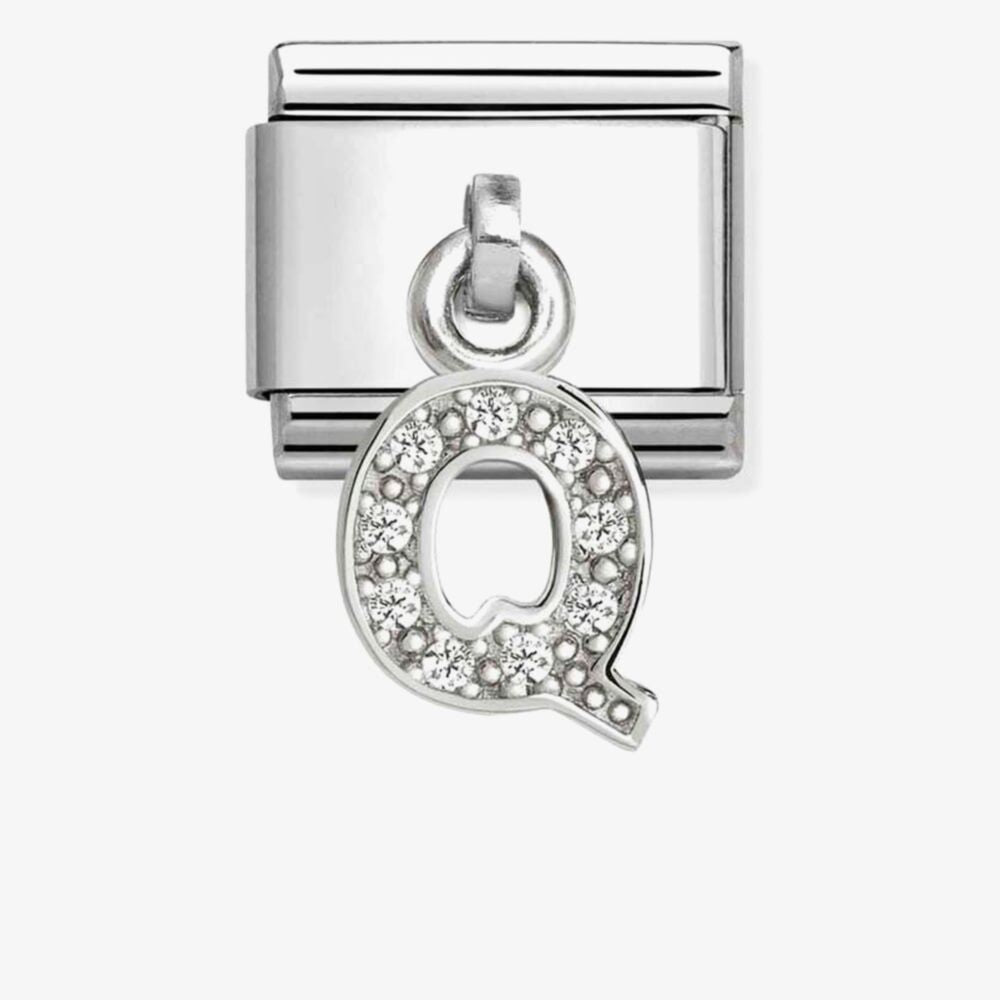 Nomination Silver CZ Letter Pendant Composable Link