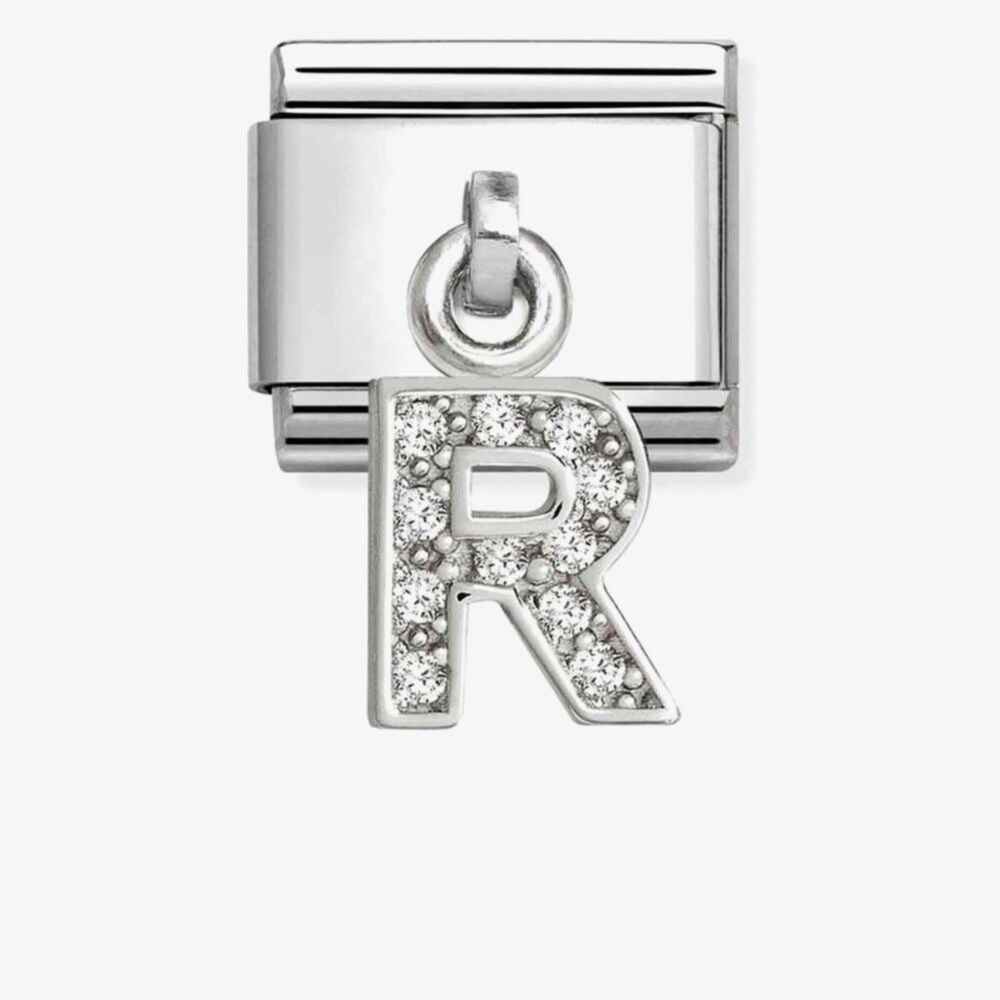 Nomination Silver CZ Letter Pendant Composable Link