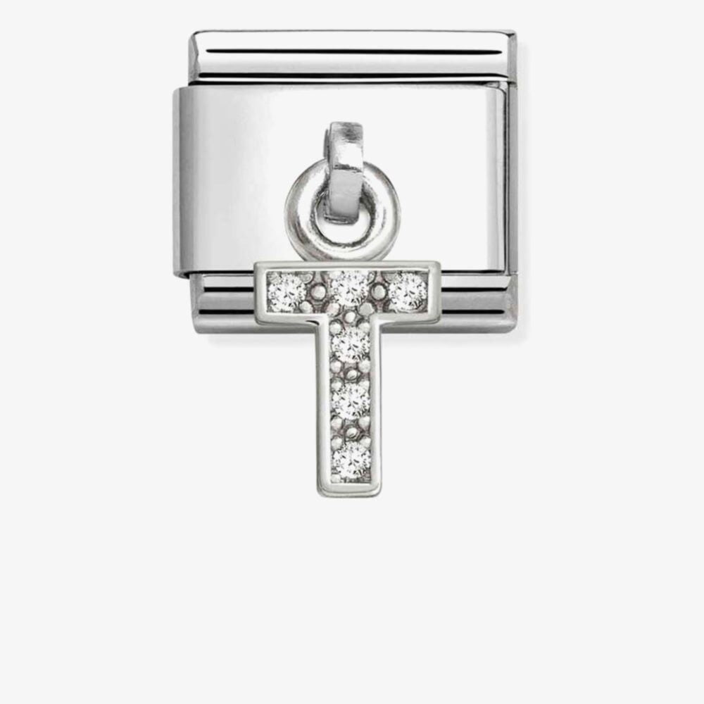 Nomination Silver CZ Letter Pendant Composable Link