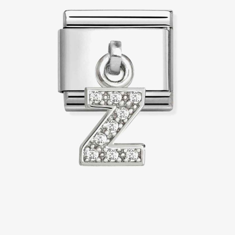 Nomination Silver CZ Letter Pendant Composable Link