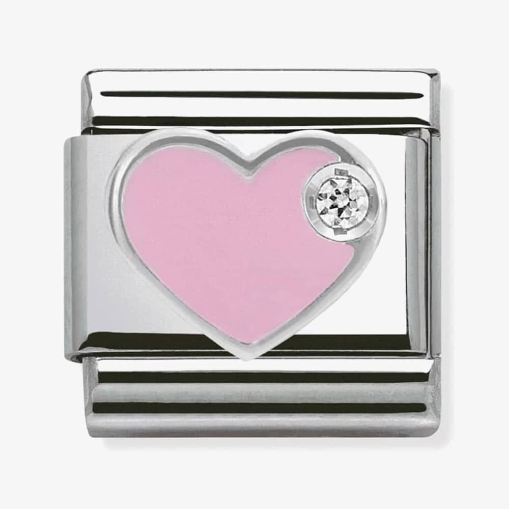 Nomination Pink Heart with CZ Composable Link