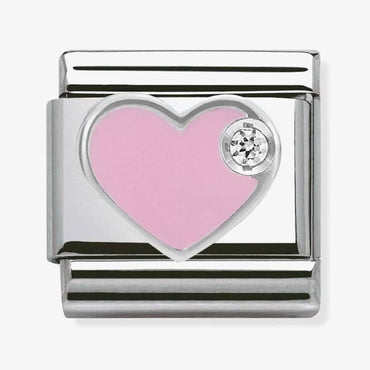Nomination Pink Heart with CZ Composable Link