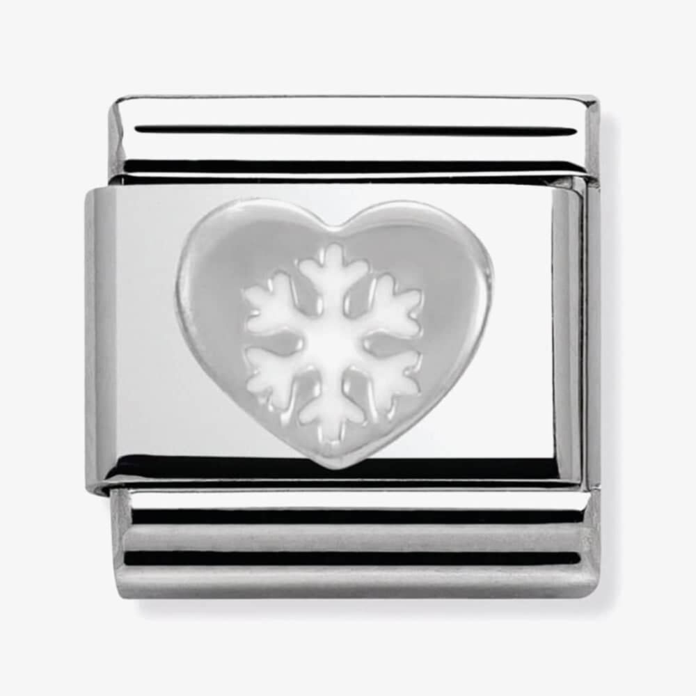 Nomination Heart with Snowflake Composable Link