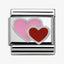 Nomination Pink and Red Hearts Composable Link