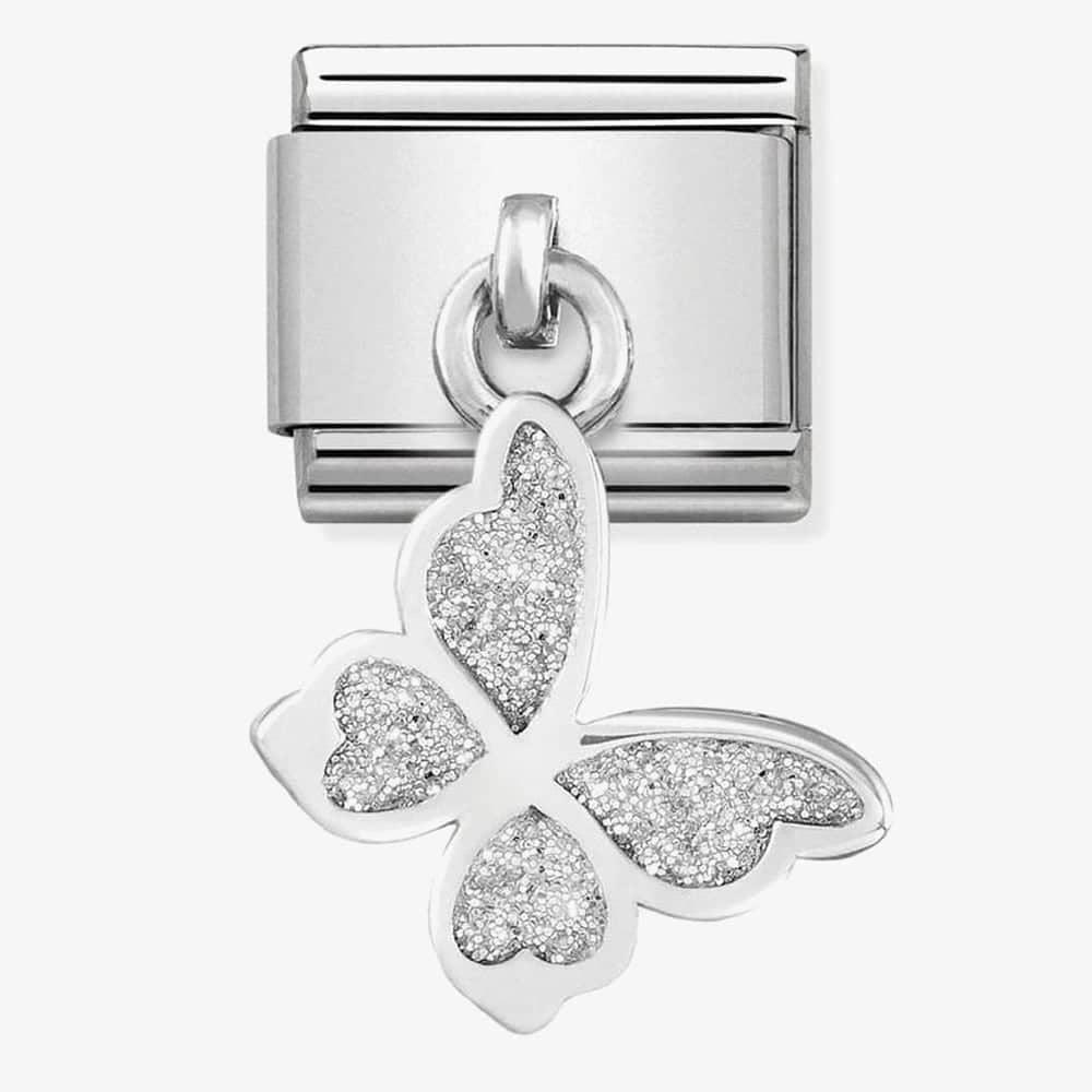 Nomination Glitter Butterfly Pendant Link