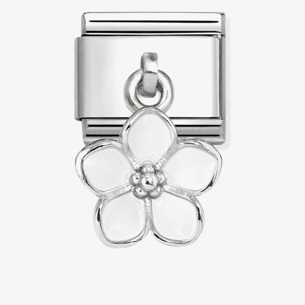 Nomination White Flower Pendant Composable Link