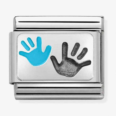 Nomination Blue Handprint Composable Link