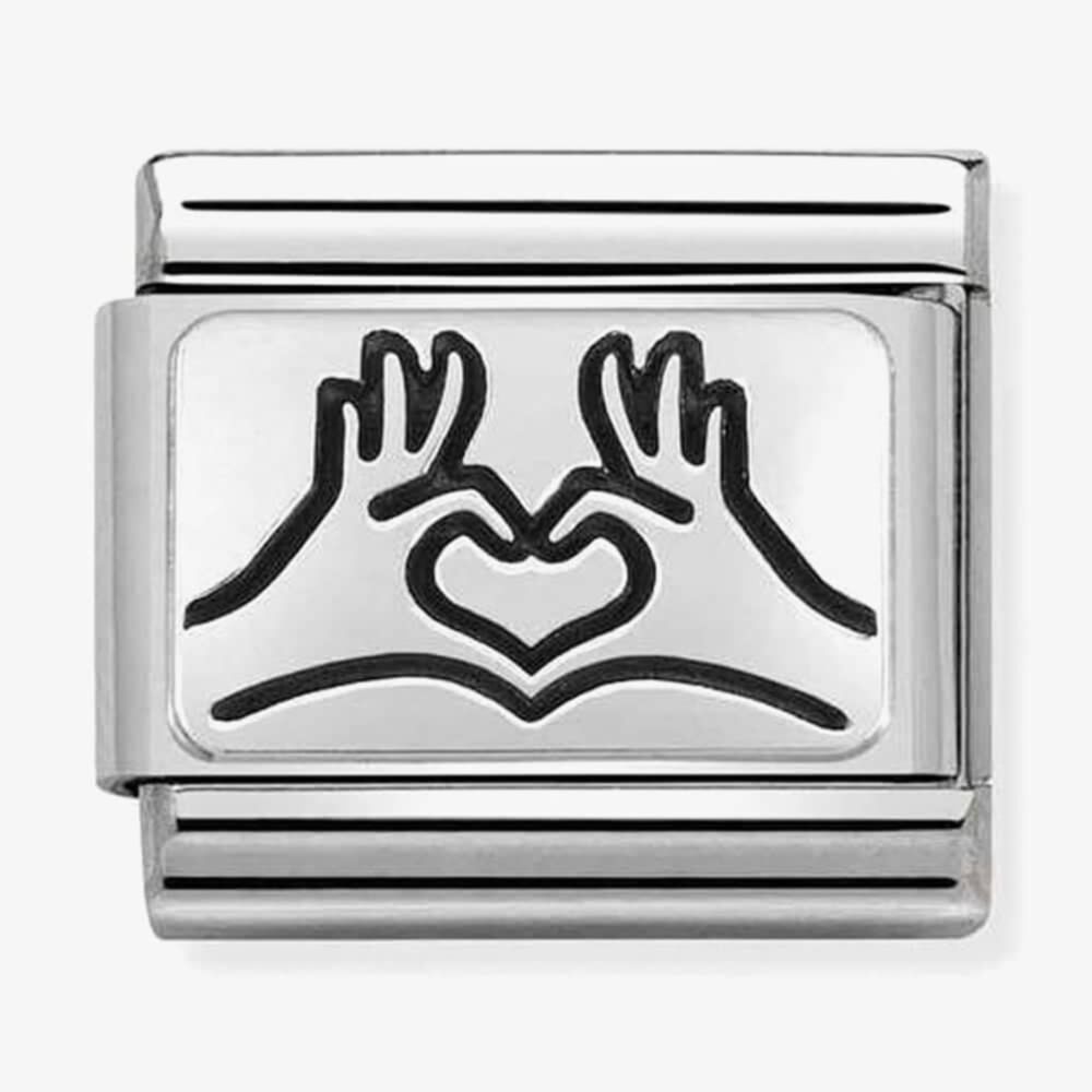 Nomination Heart With Hands Composable Link