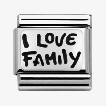 Nomination Silver I Love Family Composable Link
