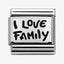 Nomination Silver I Love Family Composable Link