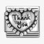 Nomination Thank You Beaded Heart Composable Link