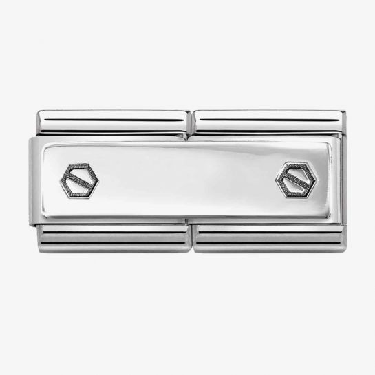 Nomination Engravable Plate with Screws Composable Link