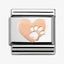 Nomination Rose Gold Heart With Paw Print Link