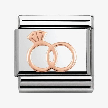 Nomination Rose Wedding Rings Composable Link