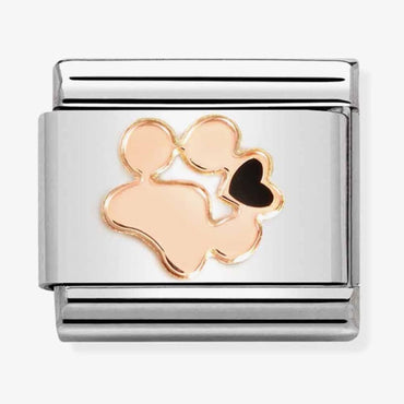 Nomination Rose Gold Paw Print Composable Link