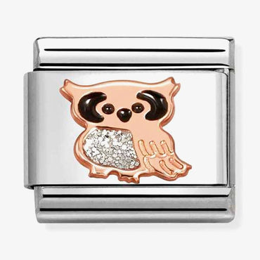 Nomination Glitter Owl Composable Link