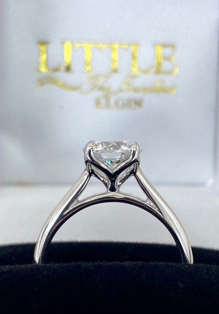 9ct White Gold Laboratory Diamond Solitaire Ring