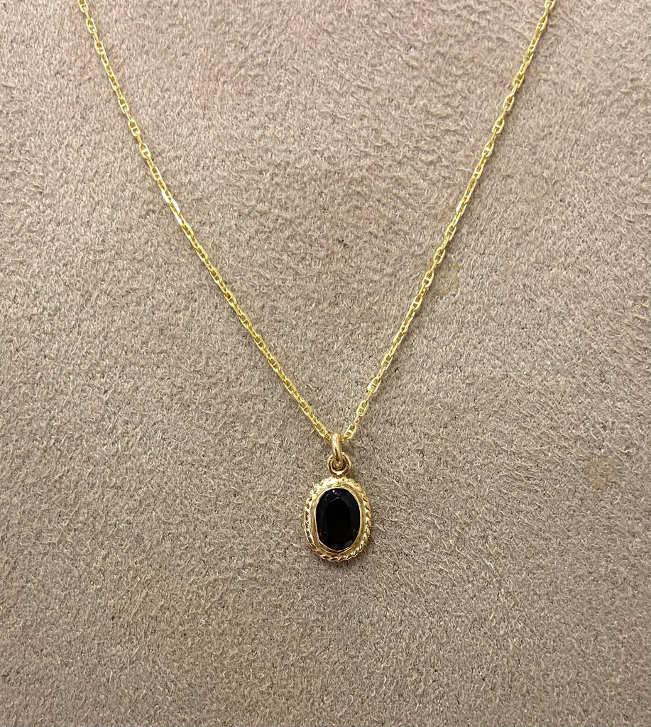 Vintage 9ct Smokey Quartz Pendant