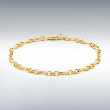 9ct Yellow Gold Figaro Belcher Bracelet