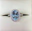 9ct Aquamarine and Diamond Cluster Ring