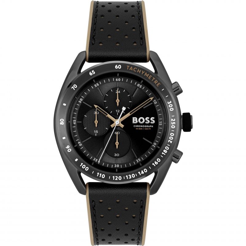 Gents Boss Leather Watch