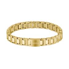 BOSS Candor Gold Plated Stainless Steel Link Bracelet