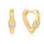 Ania Haie Gold Plated Mini Heart Clasp Huggie Hoops