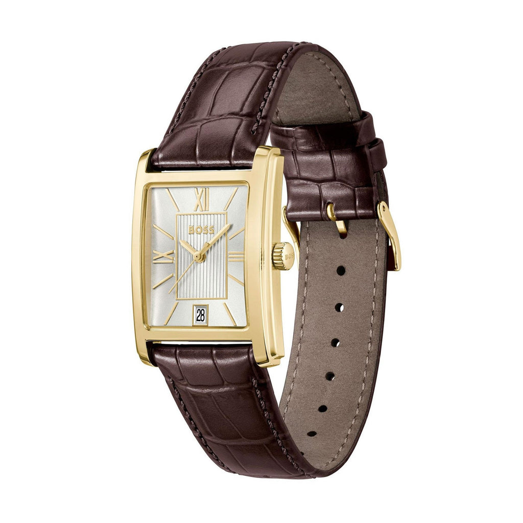 BOSS Brown Leather Strap Watch