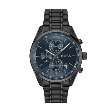 BOSS Mens Grand Prix Chronograph Black Bracelet Watch