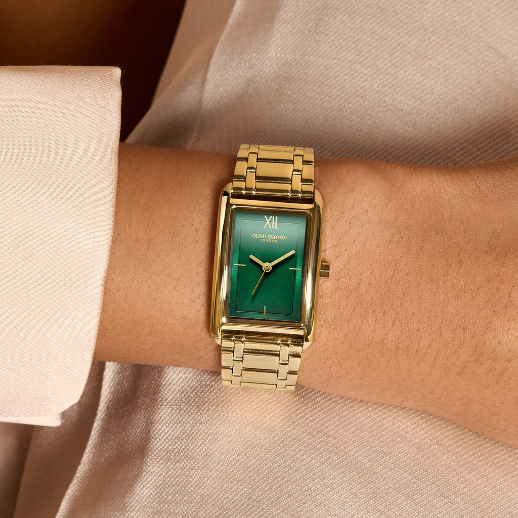 Olivia Burton Green Rectangle Watch