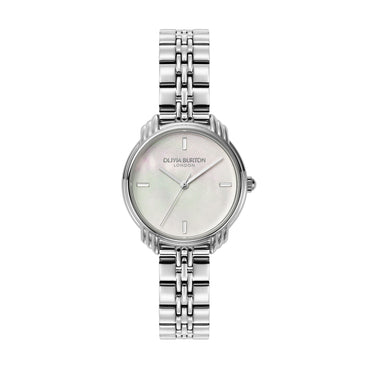 Olivia Burton Classic 30mm Art Deco 2.0 Ivory & Silver Bracelet