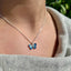 Sheila Fleet Holly Blue Butterfly Petite Enamel Pendant