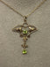 Vintage 9ct Peridot Pendant & Earrings Set
