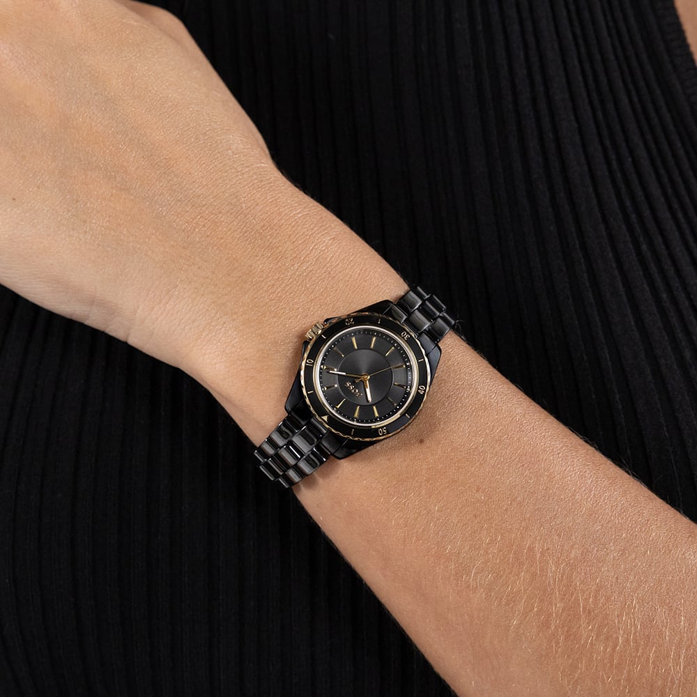BOSS Ladies Black Ceramic Watch
