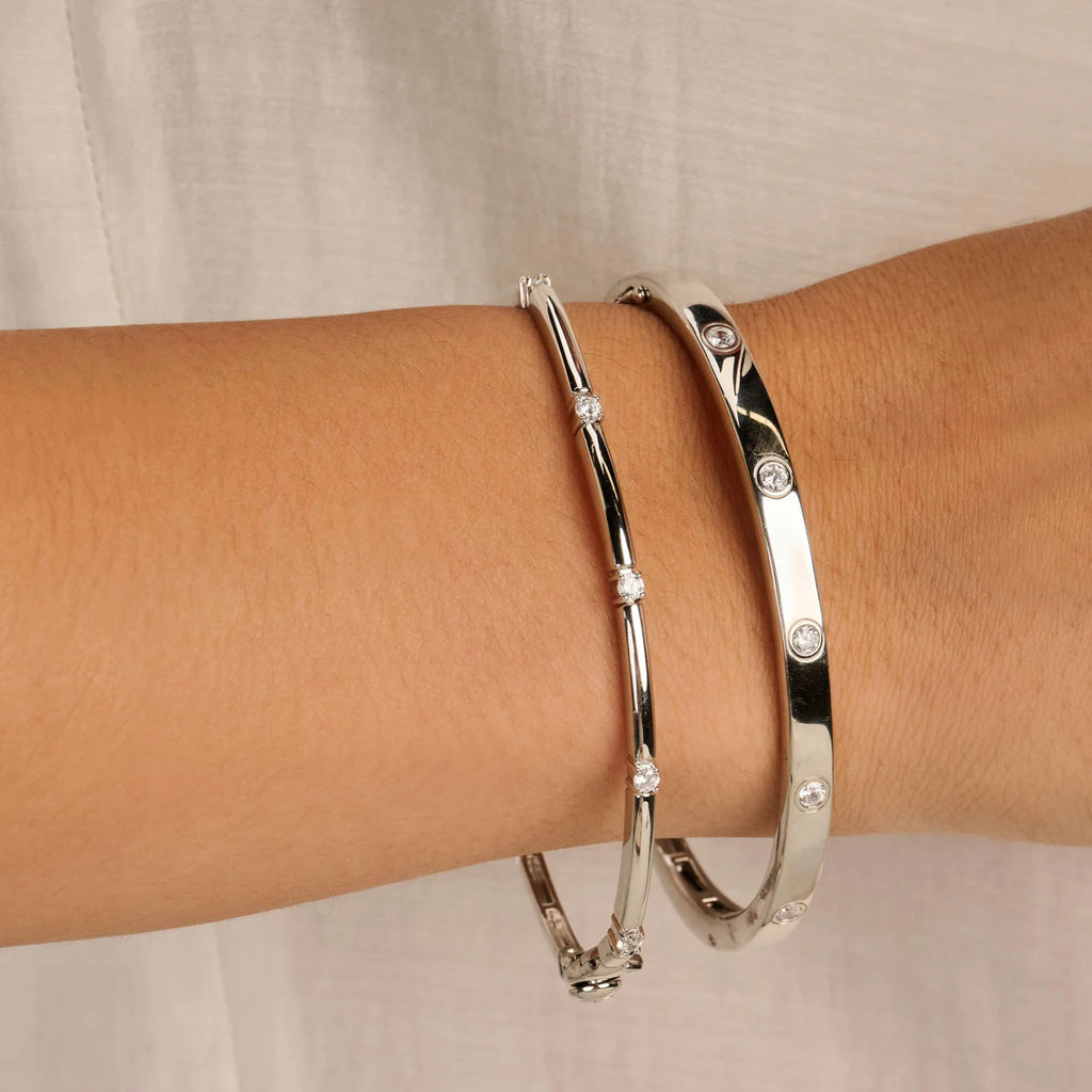 Ti-Sento Classic Zirconia Bangle