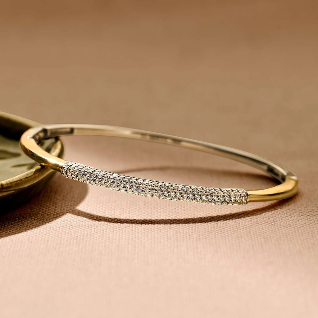 Ti-Sento Modern Pave Bangle