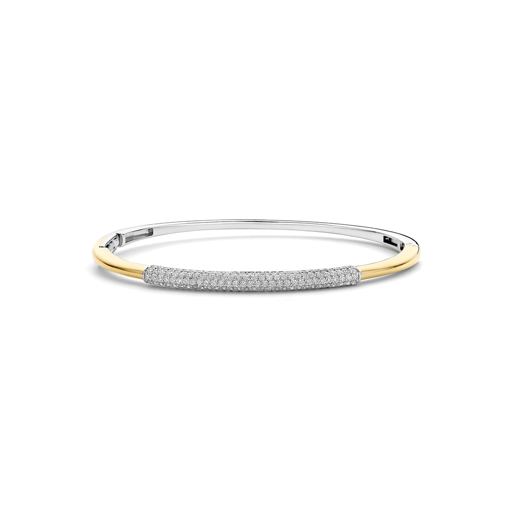 Ti-Sento Modern Pave Bangle