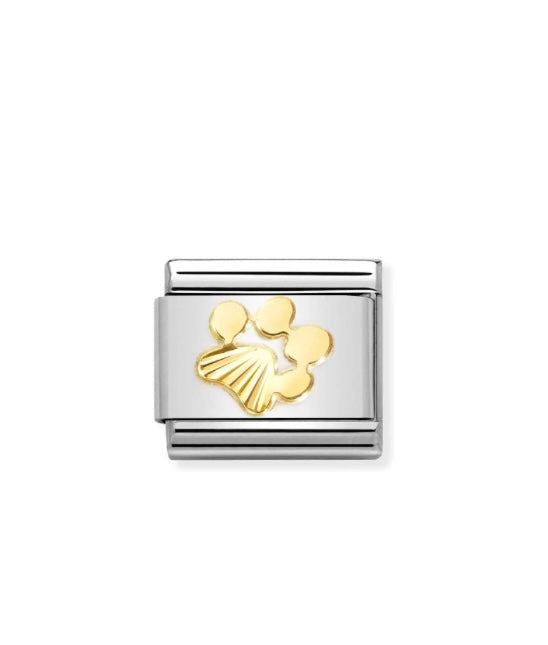 Nomination Gold Paw Print Composable Link