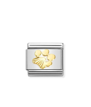 Nomination Gold Paw Print Composable Link