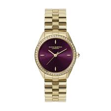 Olivia Burton Sportss Luxe 34mm Bejewelled Cherry Lacquer Gold Bracelet Watch