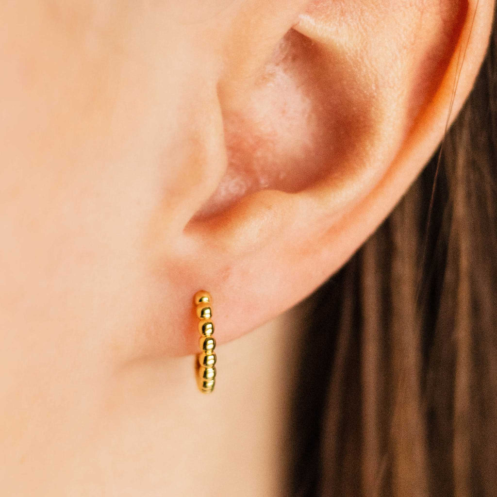 Gisser Beaded Hoop Earrings