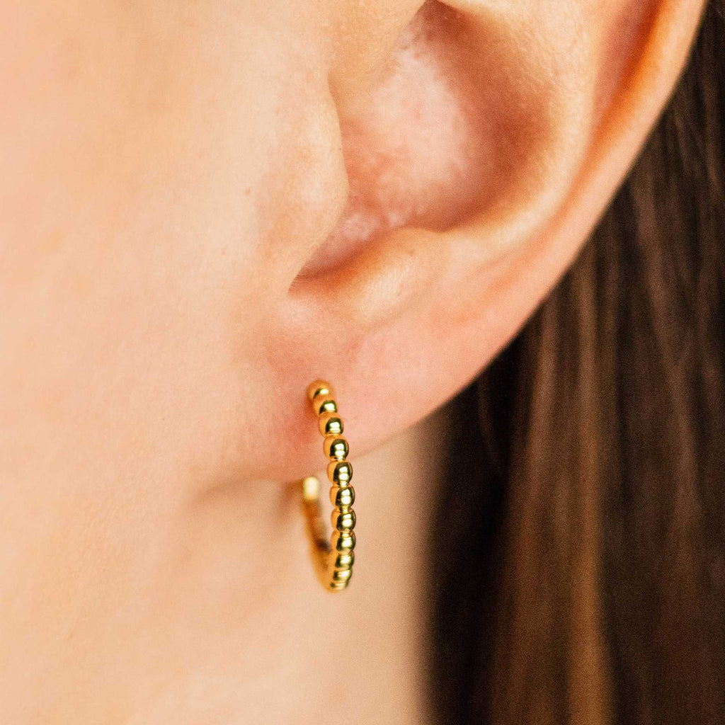 Gisser Beaded Hoop Earrings