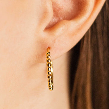 Gisser Beaded Hoop Earrings